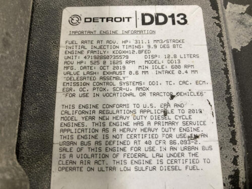 2020 Detroit DD13 Engine Assembly, 469HP - Used - Image 5